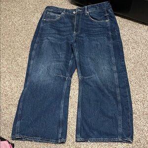 Zara relaxed ballon leg woman’s dark Blue Jeans- nwt